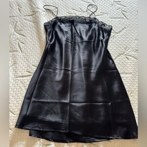Abercrombie black with lace silk dress. Size small